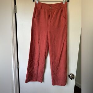 Women’s Pink Linen Pants